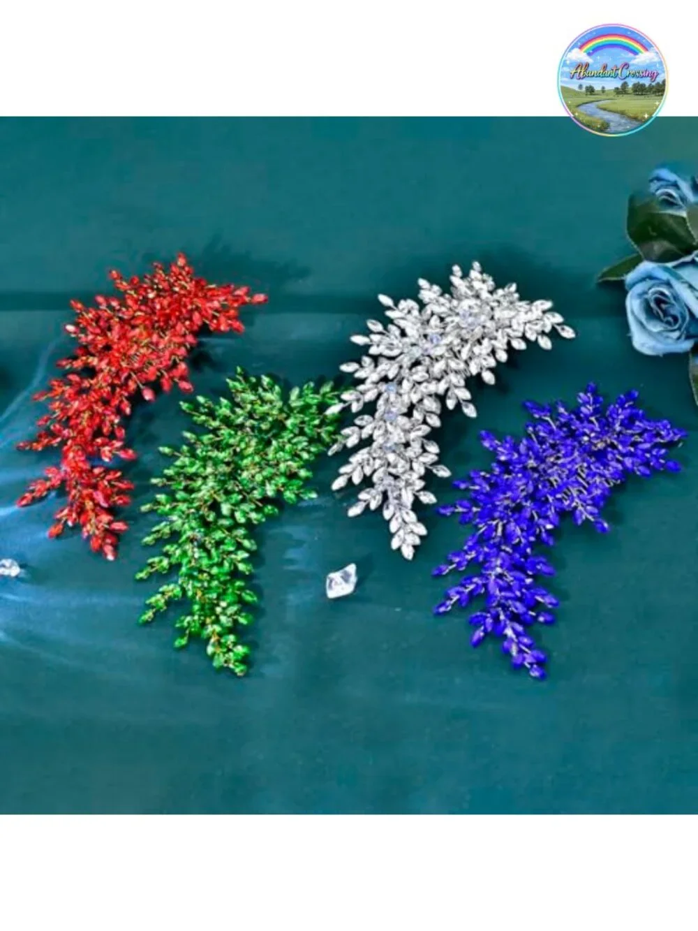Crystal Pearl Rhinestone Wedding Hair Comb Bridal Side Comb Women Girls